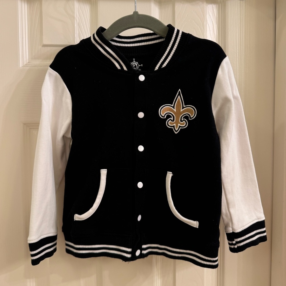 Creative Knitwear Varsity Jacket - New Orleans Saints - Size: 2T